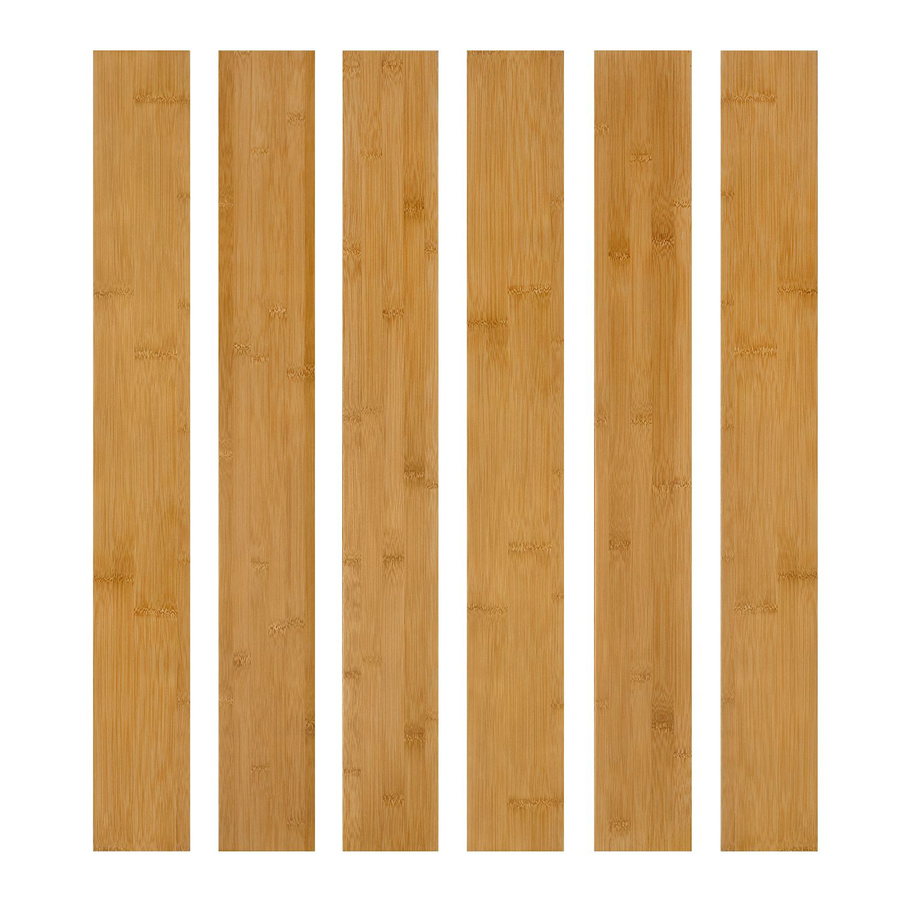 Tongue and groove bamboo flooring planks in honey, 37.8 inch