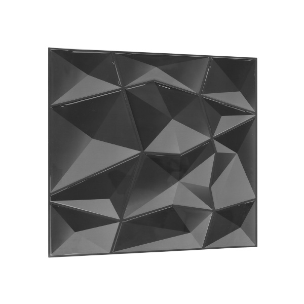 Jeedeson Black 3D Textured Wall Panels 10-Pack Durability Wall Tile