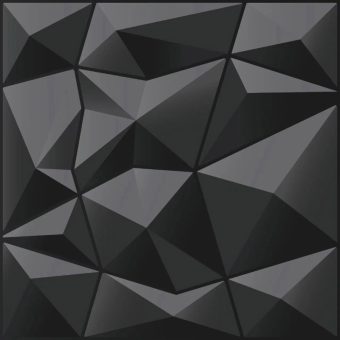 Jeedeson Black 3D Textured Wall Panels 10-Pack Durability Wall Tile