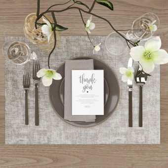 Jeedeson Vinyl Placemats Faux Leather Heat Resistant Placemats Set of 6