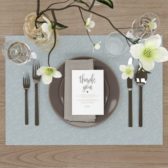 Jeedeson Table placemats 4 PCS of Non-Slip Heat Resistant Place Mats, Washable Vinyl Placemats, Set of 4 – Gray