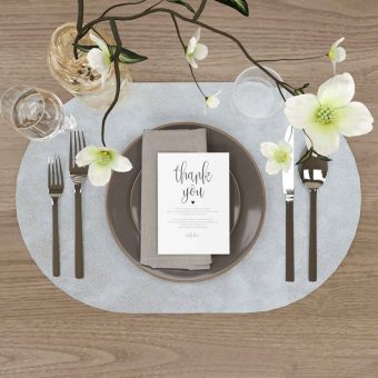 Jeedeson Square Placemats PVC Leather Table Mats Heat Resistant For Dining