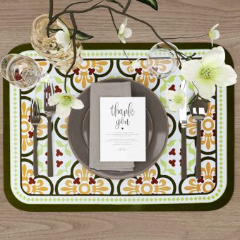 Jeedeson Washable Placemats Heat-Resistant  Stain Resistant Anti-Skid PVC Table Mats