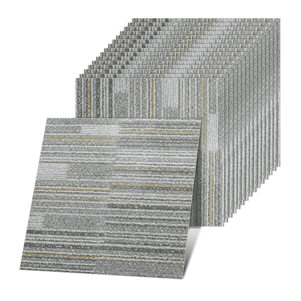 Jeedeson Vinyl Flooring Self Adhesive Planks Light Grey 36 sq.ft