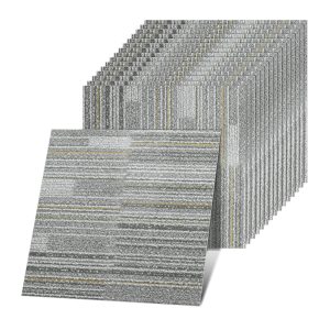 Jeedeson Vinyl Flooring Self Adhesive Planks Light Grey 36 sq.ft