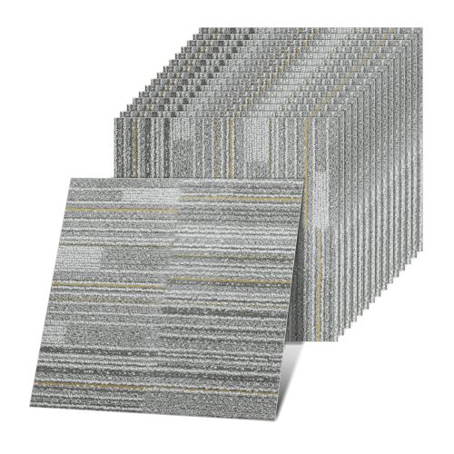 Jeedeson Vinyl Flooring Self Adhesive Planks Light Grey 36 sq.ft
