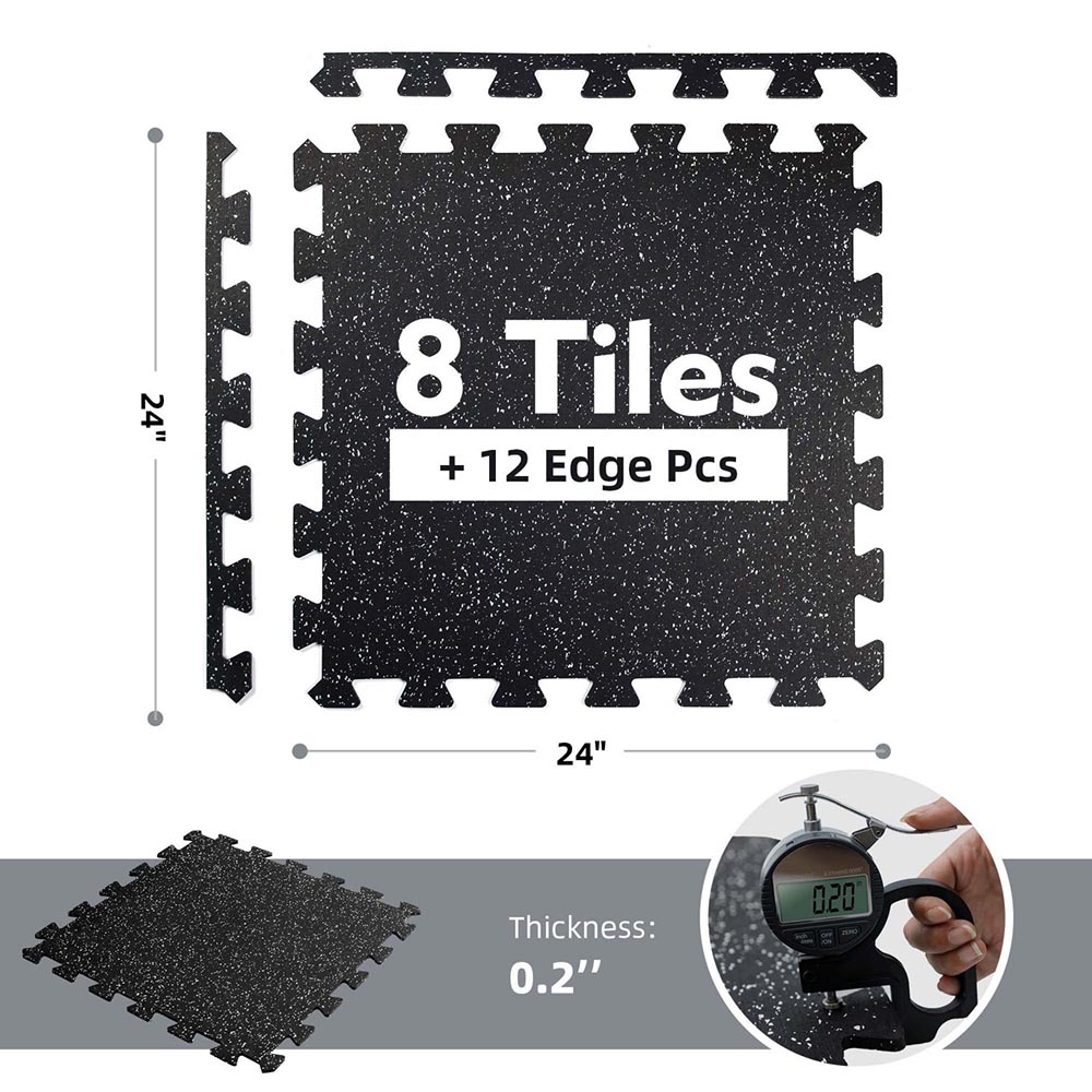 24 x 24 rubber floor tiles