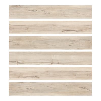 Jeedeson light wood vinyl flooring 12 mil x 6″ x 36″ water resistant