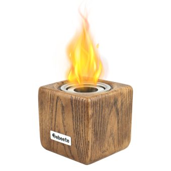 Jeedeson Outdoor Portable Fireplace with Stainless Steel Material and Rectangle Shape