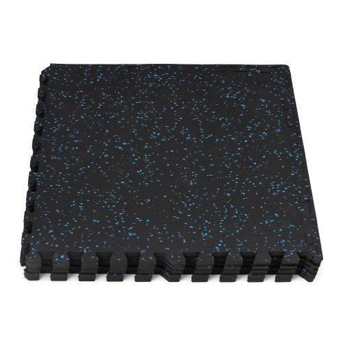 Jeedeson black rubber floor tiles 6-pack EVA foam rubber material