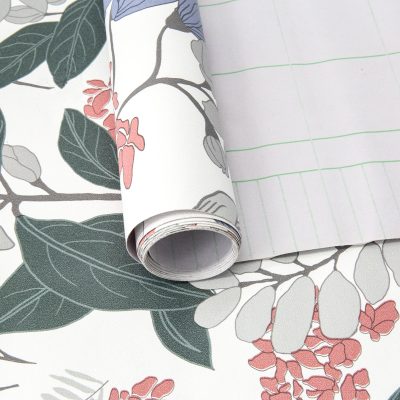 Jeedeson Self Adhesive Wall Paper ‎Floral Design 17.3 in. x 16.4 ft. (Covers 23.7 sq.ft.)