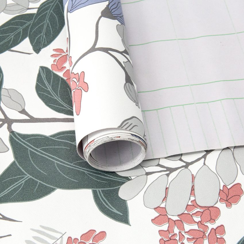 Jeedeson Self Adhesive Wall Paper ‎Floral Design 17.3 in. x 16.4 ft. (Covers 23.7 sq.ft.)