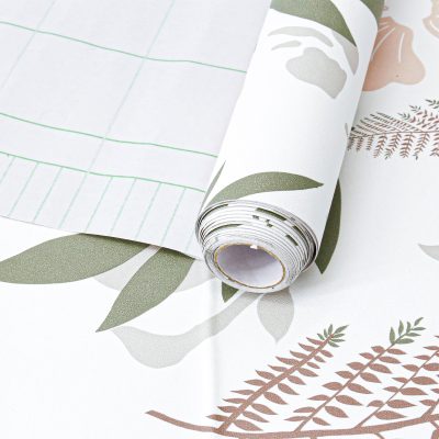 Jeedeson Pink Floral Wall Paper Self Adhesive Paper for Cabinet 17.3 in. x 16.4 ft. (Covers 23.7 sq. ft.)