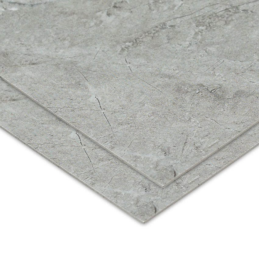 Jeedeson grey marble vinyl tile peel and stick with 1.5mm thickness water resistant 18*18 inch 24pcs/box