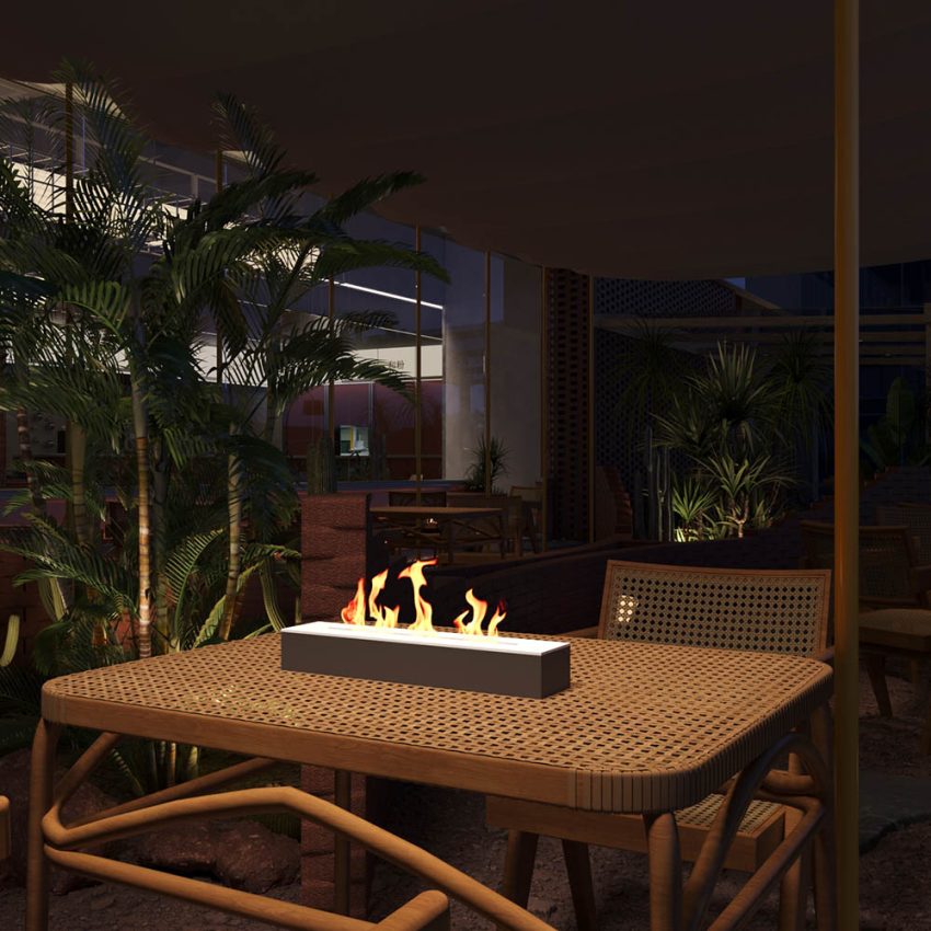 Jeedeson Outdoor Fireplaces – Black Glass, 3 in. W x 13.8 in. L x 2 in. H Size