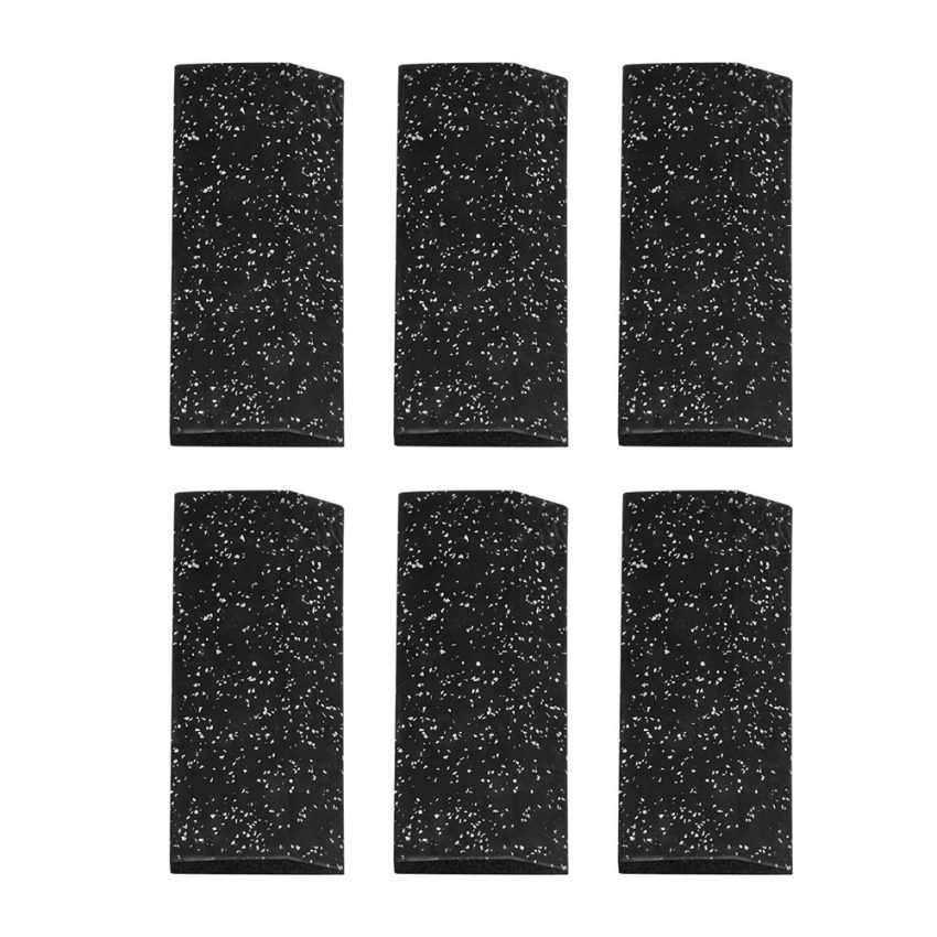 Jeedeson large rubber floor tiles edge strip 19.6 in. x 5.9 in for gym