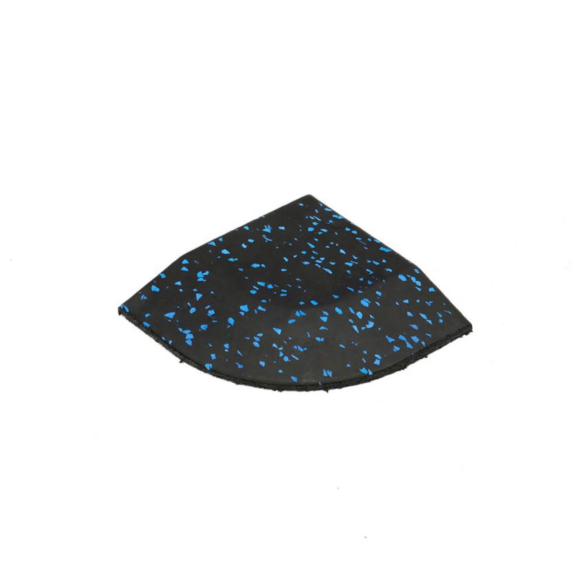 Jeedeson rubber gym flooring tiles 5.9 in. x 5.9 in blue plus black color