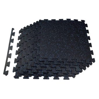 Jeedeson rubber interlocking floor tiles with 6 mm 24 in. W x 24 in. L size