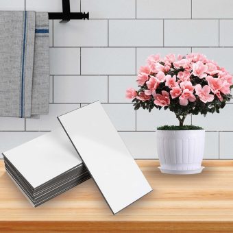 Jeedeson 100 Tiles Peel and Stick Backsplash Tiles 3 in. x 5.9 in. x 0.12 in