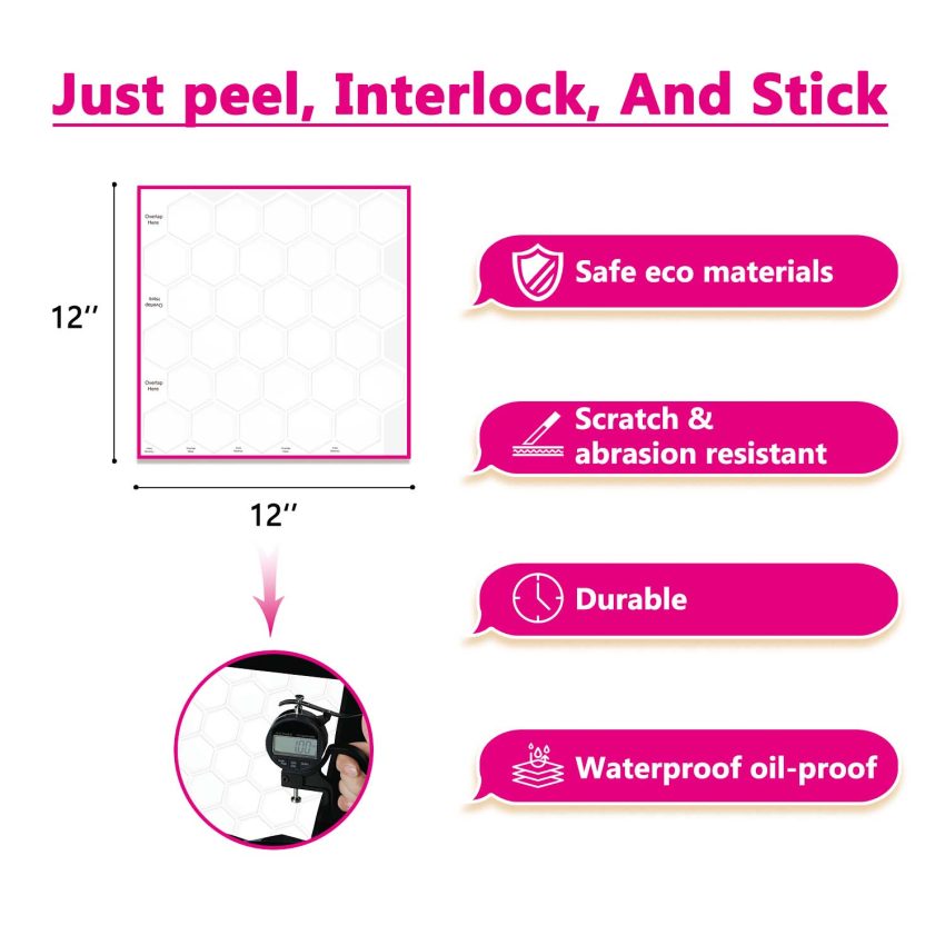 Jeedeson Peel and Stick Glass Tile Backsplash No Grout 11.8 in. x 11.8 in(10-Pack)