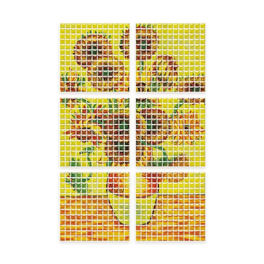 Jeedeson Backsplash Tile for Living Room 10 in x 10 in Sunflowers Decorative