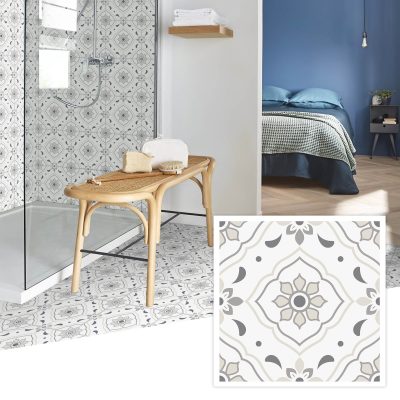Jeedeson Cheap Peel and Stick Vinyl Tile Flooring 10-pack Wallpaper Tiles