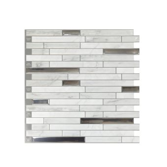 Jeedeson Peel and stick Subway Backsplash Tiles for Kitchen 12x12in Set of 10