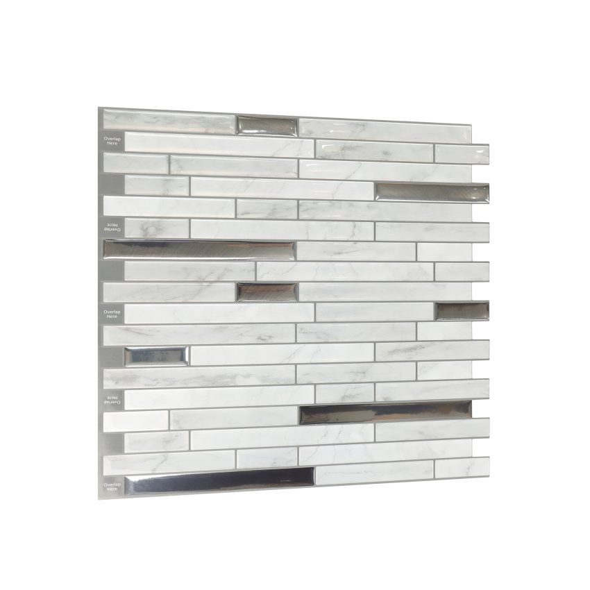 Jeedeson Peel and stick Subway Backsplash Tiles for Kitchen 12x12in Set of 10