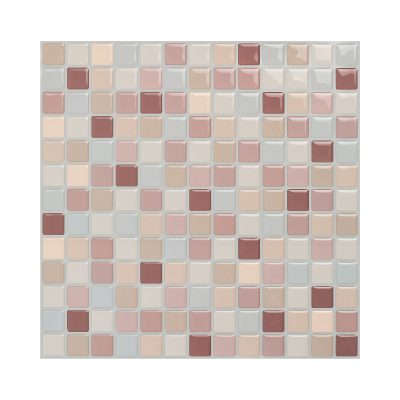 Jeedeson Pink Peel and Stick Tile for Kitchen Backsplash 10 in. x 10 in(10-Pack)