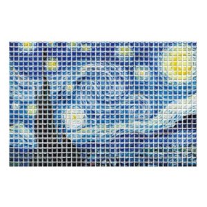 Jeedeson Peel and Stick Tiles for Walls 6-Tile The Starry Night Decorative