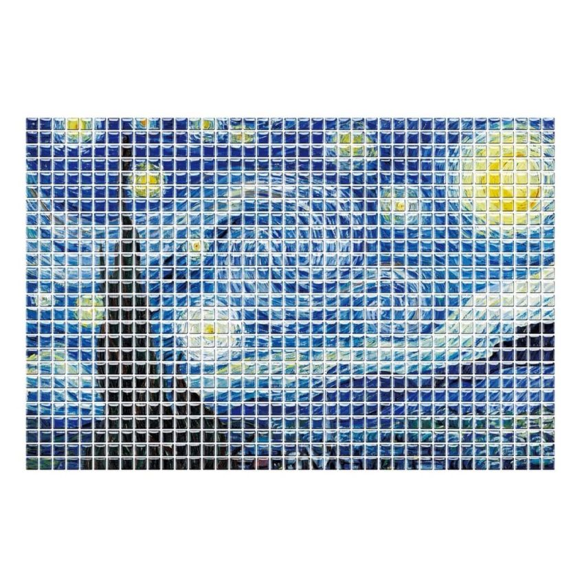 Jeedeson Peel and Stick Tiles for Walls 6-Tile The Starry Night Decorative