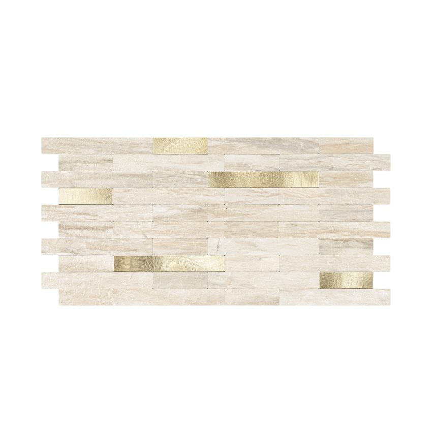 Jeedeson 20-Sheets Marble Beige 11.6 in. x 5.9 in. Peel and Stick Metallic Wall Tile Backsplash
