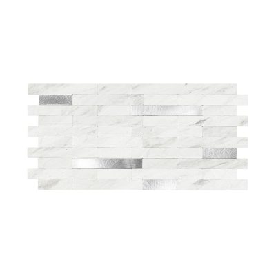 Jeedeson Decorative Mosaic in Marble Shine for Indoor Wall 11.6″ x 5.9″ x 0.12″ H (20-Pack)