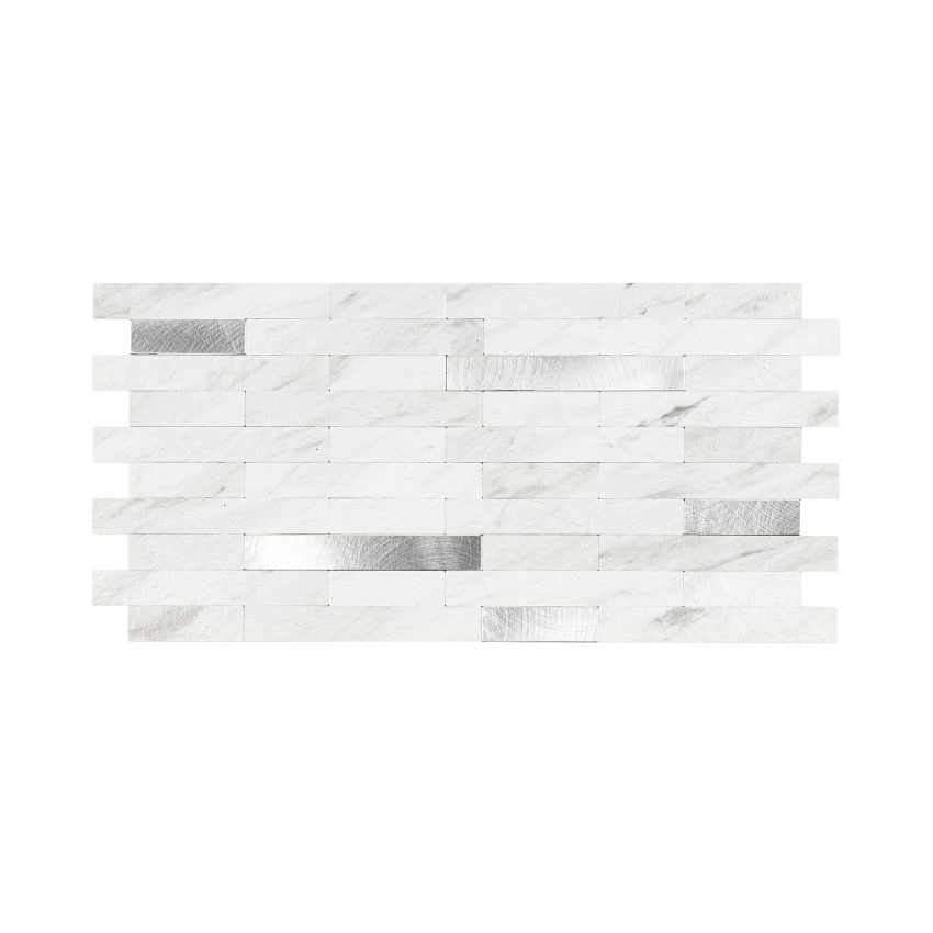 Jeedeson Decorative Mosaic in Marble Shine for Indoor Wall 11.6″ x 5.9″ x 0.12″ H (20-Pack)