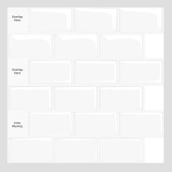 Jeedeson Peel and Stick Kitchen Backsplash Tiles for Kitchen Bathroom Easy to Install (10-Pack)