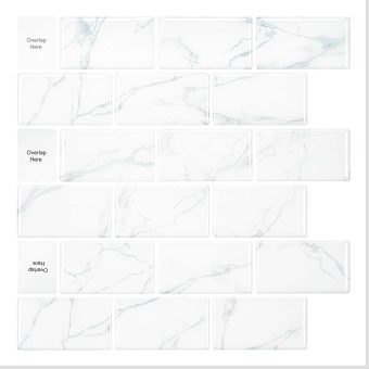 Jeedeson Backsplash Tile for Kitchen Peel and Stick 11.8 in. x 11.8 in. (10-Pack)