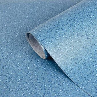 Jeedeson Adhesive Vinyl Roll Flooring Blue 3.28 Ft Width X 16.4 Ft Length