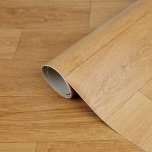 Jeedeson Cheap Vinyl Flooring Rolls 3.28 Ft. W x 16.4 Ft. L, Honey Color