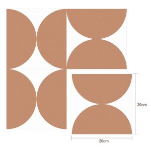 Jeedeson Peel-and-Stick Vinyl Flooring 7.87 In. x 7.87 In., Brown (10-Pack)