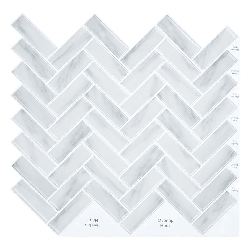 Jeedeson Subway Tile Backsplash Peel and Stick 11.8 in. x 11.8 in. (10-Pack)