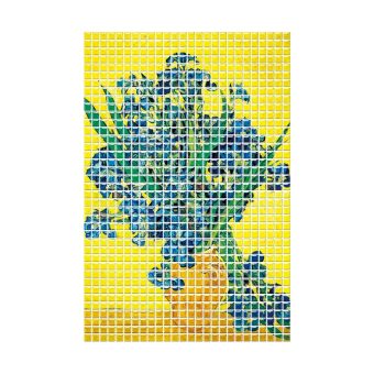 Jeedeson Vinyl Wall Tile Peel and Stick 10 in x 10 in Irises Decorative