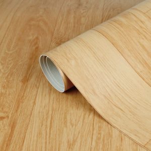Jeedeson Vinyl Wood Flooring Roll 3.28 Ft. W x 16.4 Ft. L, Thickened Vinyl Sheet