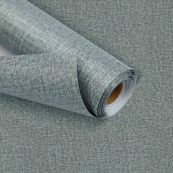 Jeedeson Blue Vinyl Peel and Stick Wallpaper Roll – Adhesive Decorative Removable Paper for Wall