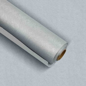 Jeedeson Silver Gray Removable Vinyl Peel and Stick Wallpaper Roll - Adhesive Paper for Wall, 2-Rolls