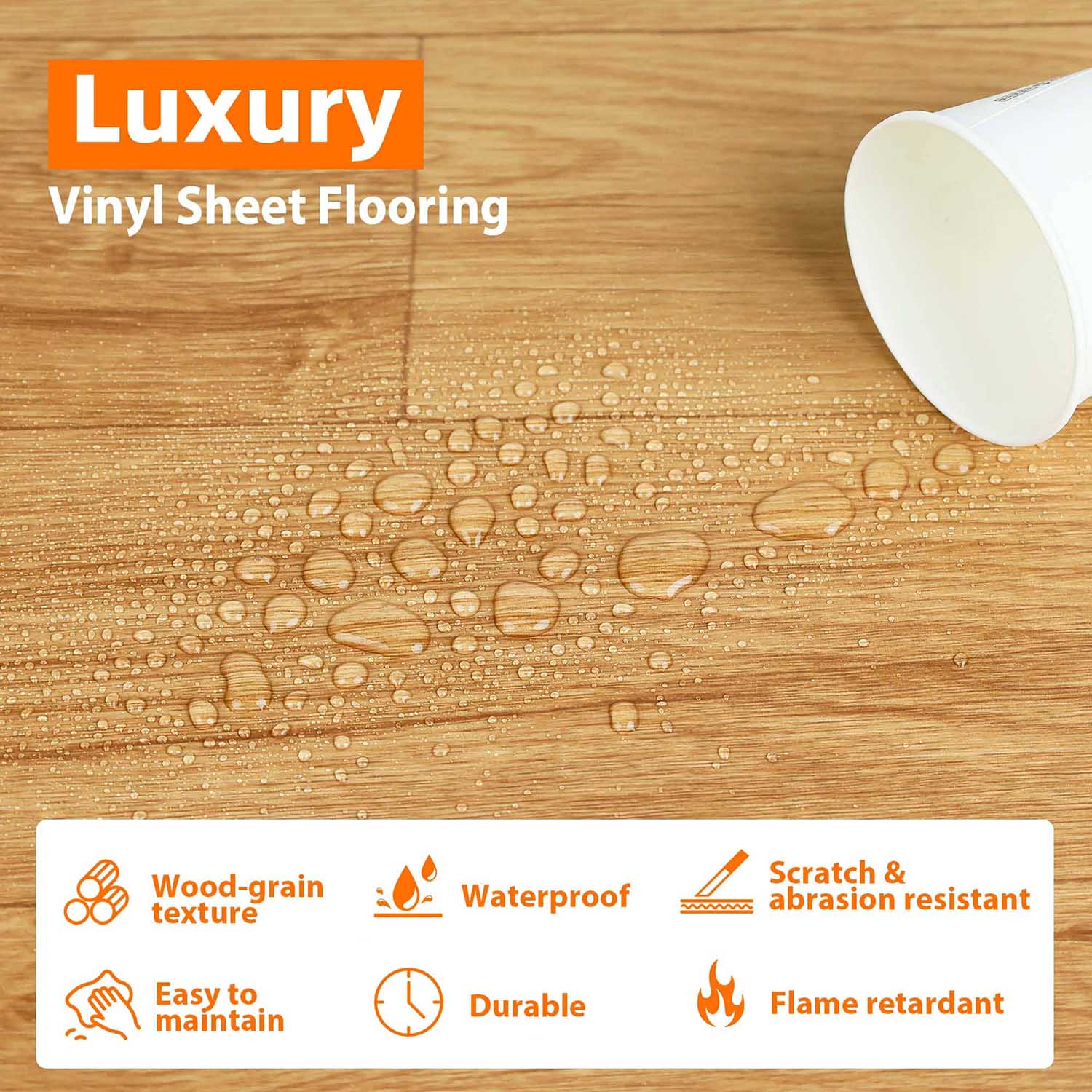 Wood Look Vinyl Flooring Roll