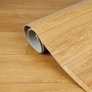 Jeedeson Wood Look Vinyl Flooring Roll With Original Wood Grain, Residential Waterproof