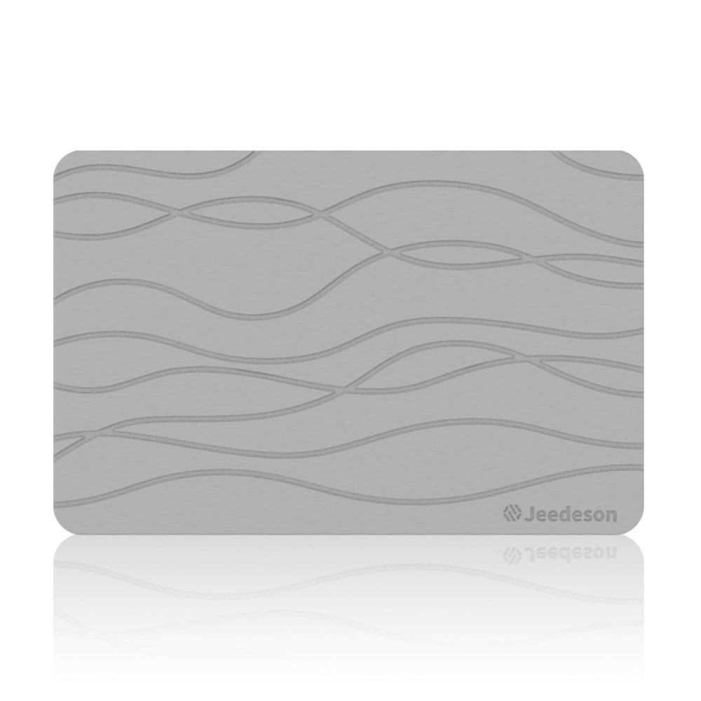 Jeedeson Non-Slip Diatomaceous Earth Bathroom Mat — Light Grey 15.35 In. x 23.62 In Size