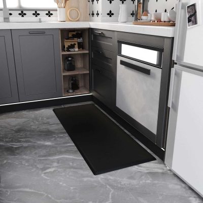 Non slip kitchen floor mats with 19.69″ x 47.24″ Inch PU leather for kitchen