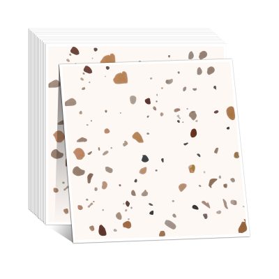 Jeedeson 11.8 in. x 11.8 in. Floral White Peel and Stick Wall Tiles, PVC Wall Backsplash (10-Pack, Cover 9.6 sq. ft.)