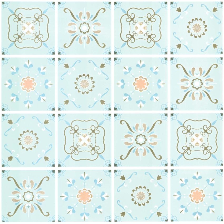 Jeedeson 196.85 in L× 23.62 in W × 0.023 in T Blue Vinyl Sheet Flooring,Residential Light Commercial 1 Roll